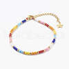 Glass Seed Beaded Bracelets BJEW-JB06158-1