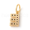 Brass Micro Pave Colorful Cubic Zirconia Charms ZIRC-F092-01-E-2