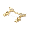 Brass Pave Cubic Zirconia Pendants KK-M287-06G-C-2