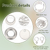 DELORIGIN DIY Flat Round Charms Cuff Ring Making Kit DIY-DR0001-22P-3