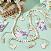 Heart Wooden Beads Hanging Clips HJEW-GO00067-4