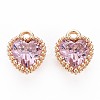 Brass Micro Pave Cubic Zirconia Charms KK-S356-773K-1