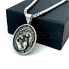 Retro Rock Punk Men's Hand of Jesus Stainless Steel Pendant Necklaces DN7993-3