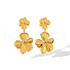 Fashionable Stainless Steel Flower Dangle Stud Earrings VY5463-5
