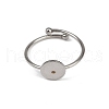 304 Stainless Steel Cuff Ring Components STAS-D372-02P-02-2