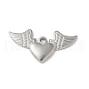 304 Stainless Steel Pendants STAS-I330-028P-1
