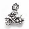 304 Stainless Steel European Dangle Charms X-OPDL-K001-02AS-1