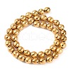 Electroplated Synthetic Non-magnetic Hematite Beads Strands G-H027-B01-05-3