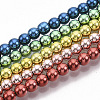 Electroplated Non-magnetic Synthetic Hematite Beads Strands G-S365-015D-1