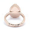 Electroplate Natural Druzy Quartz Crystal Finger Rings RJEW-I055-04RG-RS-3