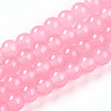 Baking Painted Imitation Jade Glass Round Bead Strands DGLA-Q021-6mm-03-1