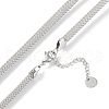 Non-Tarnish 304 Stainless Steel Mesh Chain Necklaces for Women NJEW-C055-04P-2