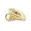 Brass Micro Pave Cubic Zirconia Charms ZIRC-F132-26G-3