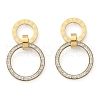 304 Stainless Steel Polymer Clay Ring Stud Earrings EJEW-V004-04G-4