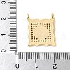 Brass Micro Pave Clear Cubic Zirconia Pendants KK-U064-04G-3