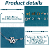   48pcs 8 styles Tibetan Style Alloy Toggle Clasp Rhinestone Settings FIND-PH0020-10-4