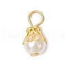 Round Imitation Pearl Acrylic  Pendants PALLOY-JF04002-01-3