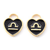 Light Gold Plated Alloy Enamel Pendants ENAM-R136-30-16-2