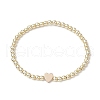 Electroplate Non-magnetic Synthetic Hematite Beaded Stretch Bracelets for Women BJEW-JB11504-04-2