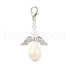 Angel ABS Plastic Imitation Pearl Pendant Decorations HJEW-JM03423-4