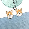 Alloy Enamel Puppy Pendants PW-WG22495-08-1