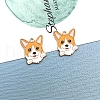 Alloy Enamel Puppy Pendants PW-WG22495-08-1