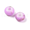 Opaque Spray Painted Glass Beads GLAA-G118-01F-2