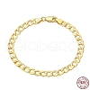 925 Sterling Silver Curb Chain Bracelets BJEW-I314-007A-G-2