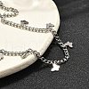 304 Stainless Steel Butterfly Bracelets BJEW-R021-06P-3