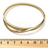 Ion Plating(IP) 304 Stainless Steel Polymer Clay Rhinestone Hinged Bangles for Women BJEW-A011-16G-5