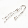 Adjustable Brass Micro Pave Cubic Zirconia Chain Bracelet Making ZIRC-T004-39P-3
