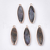 Electroplate Freshwater Shell Pendants SHEL-S274-88-1