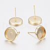 304 Stainless Steel Stud Earring Settings X-STAS-H436-20D-1