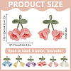 6Pcs 6 Colors Handmade Cotton Yarn Crochet Lily of the Valley Pendant Decorations DIY-FG0006-90-2