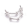 Brass Micro Pave Cubic Zirconia Pendants ZIRC-F099-20P-03-2