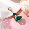 Angel Glass Beaded & Alloy Pendant Decorations HJEW-MZ00190-08-1