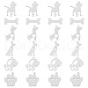 SUPERFINDINGS 24Pcs 6 Style 201 Stainless Steel Pendants STAS-FH0001-67-1
