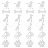 SUPERFINDINGS 24Pcs 6 Style 201 Stainless Steel Pendants STAS-FH0001-67-1