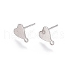 Stainless Steel Stud Earring Findings STAS-E464-02P-1