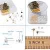 Craftdady Brass Ball Post Stud Earring Findings KK-CD0001-04-11