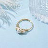 Mother's Day Jewellery Copper Wire Wrapped Natural Cultured Freshwater Pearl Open Ring RJEW-JR00631-01-2