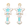 Alloy Enamel Pendants ENAM-O001-11A-G-1