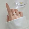 Daisy Alloy Enamel Adjustable Cuff Rings for Women FS-WG99381-01-4