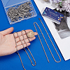 SUNNYCLUE 12Pcs 201 Stainless Steel Box Chain Necklaces Set NJEW-SC0001-16-3