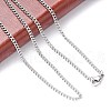 Tarnish Resistant Classic Plain 304 Stainless Steel Mens Womens Curb Link Chain Necklaces STAS-O037-114P-3