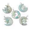 Natural Flower Amazonite Pendants G-Z086-01P-22-1