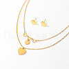 Golden Stainless Steel Jewelry Set QE0758-3-1