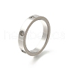 304 Stainless Steel Crystal Rhinestone Finger Rings for Women RJEW-B120-02P-2