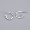 304 Stainless Steel Earring Hooks STAS-K211-01S-2