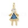 Brass Micro Pave Cubic Zirconia Pendants ZIRC-I356-17G-B08-1